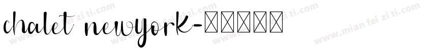 chalet newyork字体转换